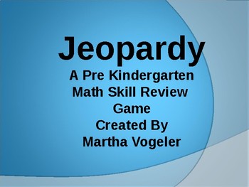 Preview of Pre Kindergarten Math Skills Review Game A