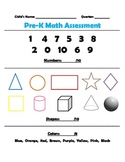 Pre-Kindergarten Numbers, Shapes, & Color Assessment FREEBIE!