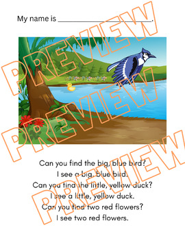 Pre-Primer Sight Word Passage with Comprehension Questions | TPT