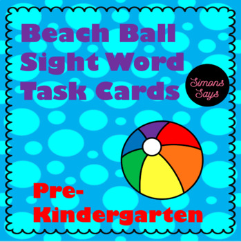 Preview of Pre Kindergarten Sight Word Task Cards