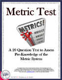 Pre-Knowledge Metric Math Test Assessing Students' Underst