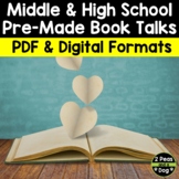 Pre-Made Book Talks For Middle and High School Teachers