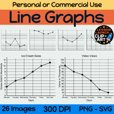 Pre Made Line Graphs (Ready to Go Charts and Templates) - Clipart