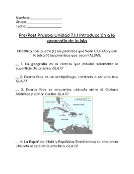 Preview of Geografía de Puerto Rico 7mo