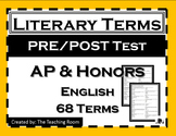 Literary Terms Pre/Post Test  (AP & Honors English)