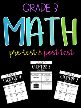Preview of Pre & Post Test Math Grade 3 ALL STANDARDS