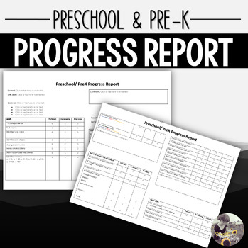Preview of Pre-Primary Progress Report | Preschool & Pre-K | Montessori