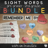 Pre-Primer - 3rd Grade Sight Words : Heart Word Wall Bundle