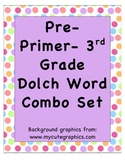 Pre-Primer- 3rd grade Dolch Word Combo Pack