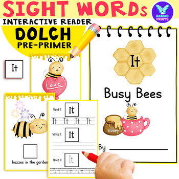 Preview of Pre-Primer Dolch Interactive Sight Word Reader IT: Busy Bees