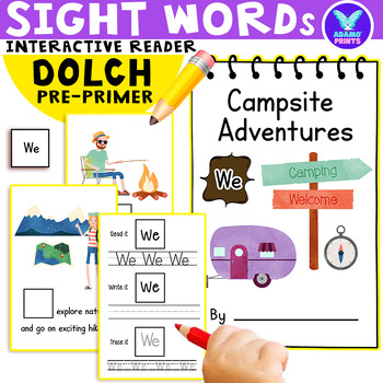 Preview of Pre-Primer Dolch Interactive Sight Word Reader WE: Campsite Adventures