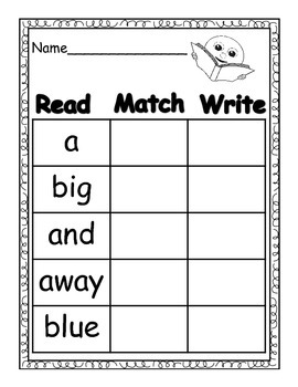 free pre primer sight words with sound