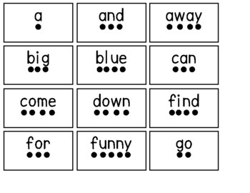 pre primer dolch sight words