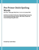 Pre-Primer Dolch Spelling Words