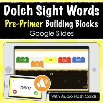 Preview of Pre-Primer - Google Slides Activities and Printables! Building Blocks!