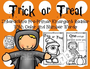 Preview of Pre-Primer Interactive Emergent Reader...FREE for Halloween