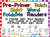 Pre-Primer Sight Word Emergent Reader Foldable Little Books
