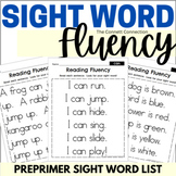 Preprimer Sight Word Fluency Passages | No Prep Sight Word
