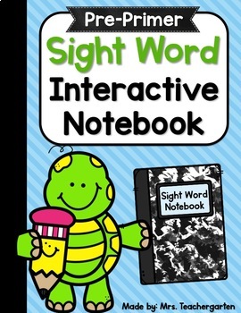 Preview of Interactive Sight Word Notebook - Pre-Primer