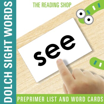 Preview of Dolch Pre-Primer Sight Word List, Word Cards, & PowerPoint Assessments