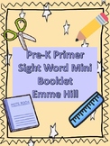 Pre-Primer Sight Word Mini Booklet-Preschool