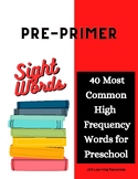 Pre-Primer Sight Words