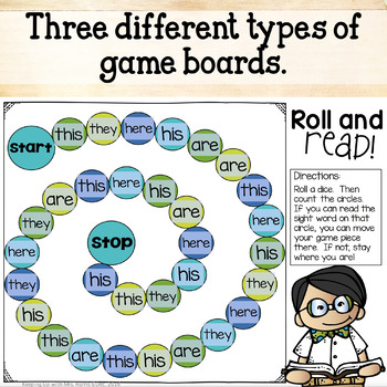 sight word board games editable by keeping up with mrs