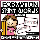 Pre-Primer Sight Words Letter Formation Center