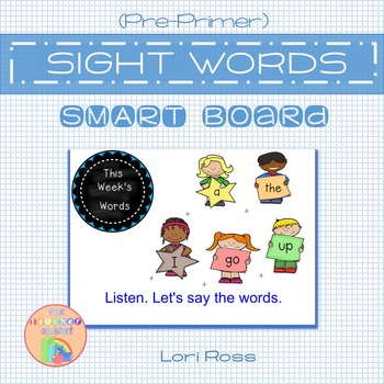 Preview of Pre-Primer Sight Words SMARTBoard Notebook