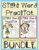 Pre-Primer and Primer Sight Word Practice BUNDLE