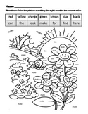 Pre-Primer and Primer Sight Word Seasonal Coloring Pages