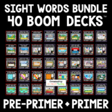 Pre-Primer and Primer Sight Words Bundle (BOOM Cards™ - 40 Decks)