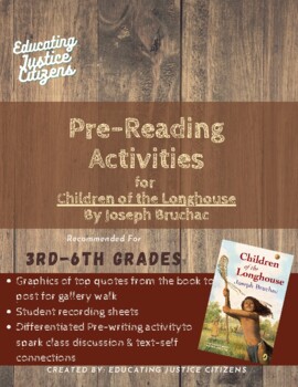 Preview of Pre-Reading Activities for Children of the Longhouse. #OwnVoices Native American