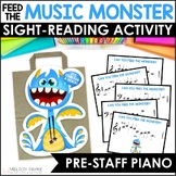 Pre-Reading Beginning Piano Game - Feed the Music Monster 
