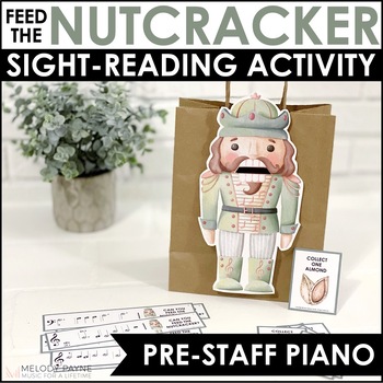 Preview of Pre-Reading Beginning Piano Sight-Reading Game - Feed the Nutcracker