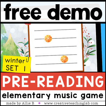 Preview of Pre-Reading Music Notes High Low on the Staff Elementary Music Activity