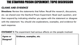 Pre-Reading Topic Discussion: Stanford Prison Experiment