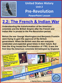Pre-Revolution 2.2: The French and Indian War PowerPoint Lesson | TPT