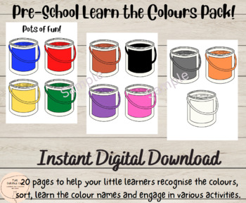 Preview of Pre-School/ Kindergarten Learn the Colours Activity Pack