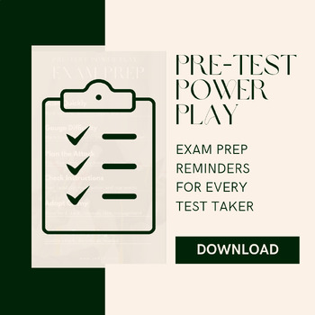 Pre-Test Power Play (Exam Preparation Reminders) by Jackson Education ...