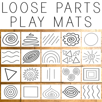 Preview of Pre Writing Activity, Loose Parts Play Mats
