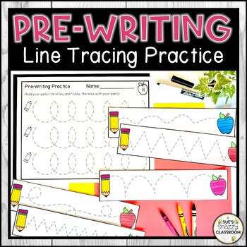 Preview of Pre-Writing Line Tracing Practice Set 1 | Fine Motor Handwriting Skills Activity