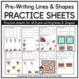 Pre-Writing Lines & Shapes Practice Sheets