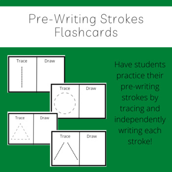 Preview of Pre-Writing Strokes Flashcards