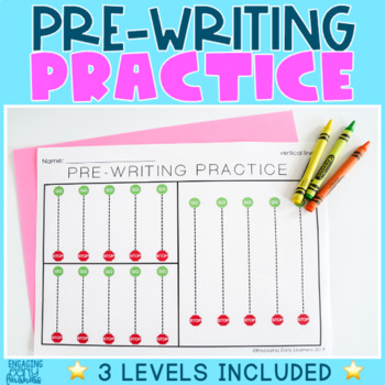 Preview of Pre-Writing Strokes Handwriting | Worksheets | Tracing | PreK & Kinder | NO PREP