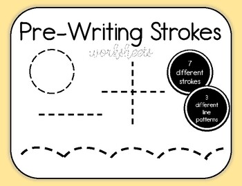 pre writing strokes worksheets by lindse collins tpt