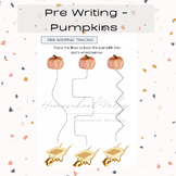 Pre Writing : Tracing - Pumpkin to Wheelbarrow