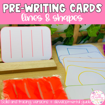 Preview of Pre-Writing Tracing and Copy Cards | Shapes and Lines