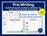 Pre-Writing Visual Motor & Fine Motor Worksheets for Kinde