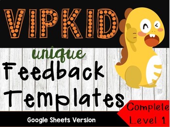 Preview of Pre-Written Level 1 Unit 8 Feedback For VIPKID - Both Genders -Google Sheets